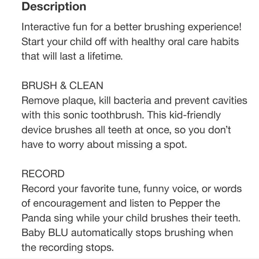 Go Smile Baby Blu Sonic Singing Toothbrush for Kids